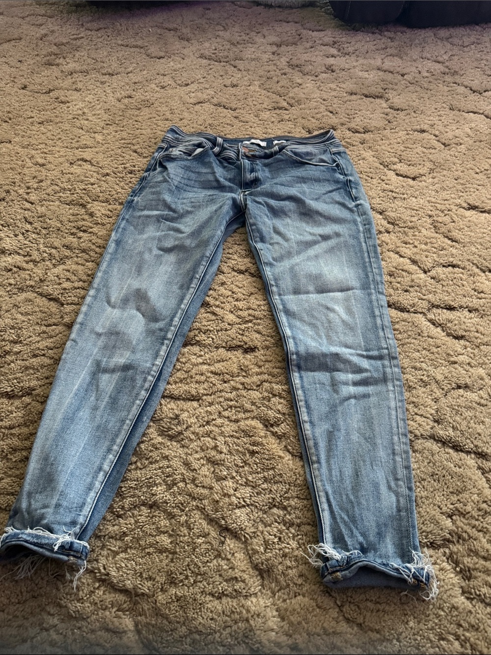 KanCan Light Blue Frayed Hem Skinny Jeans